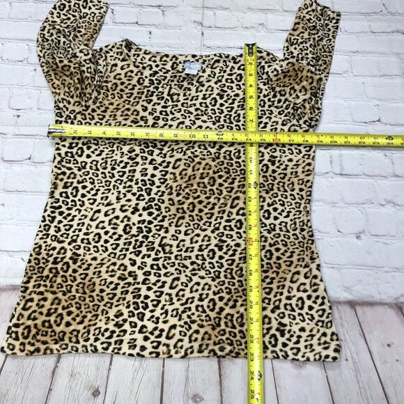 Chico's Women 3/4 Sleeve Animal Prints Blouse Top Shirt Size 1 US Medium B272 -9 - Picture 2 of 12